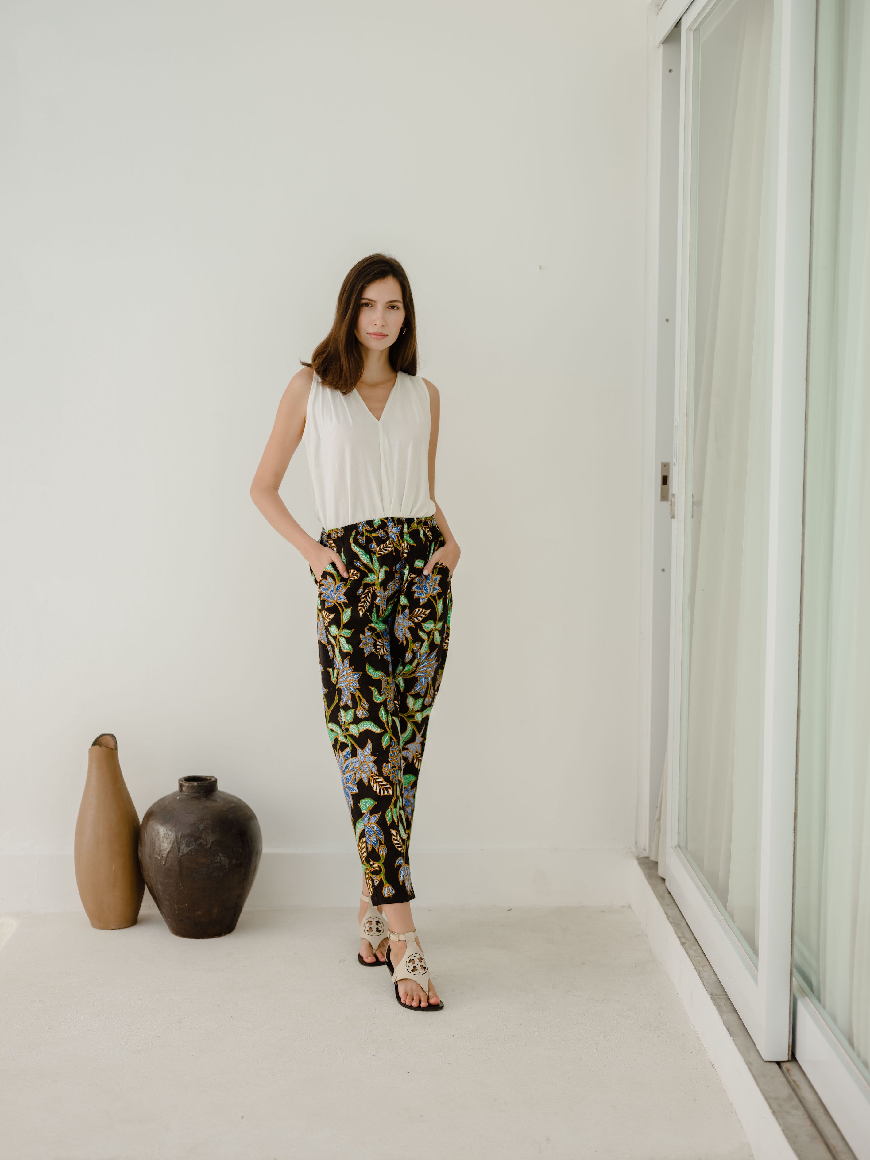 Buy Monsoon Blue Batik Print Floral Trousers in LENZING™ ECOVERO™ from the  Next UK online shop in 2023 | Floral trousers, Batik prints, Women